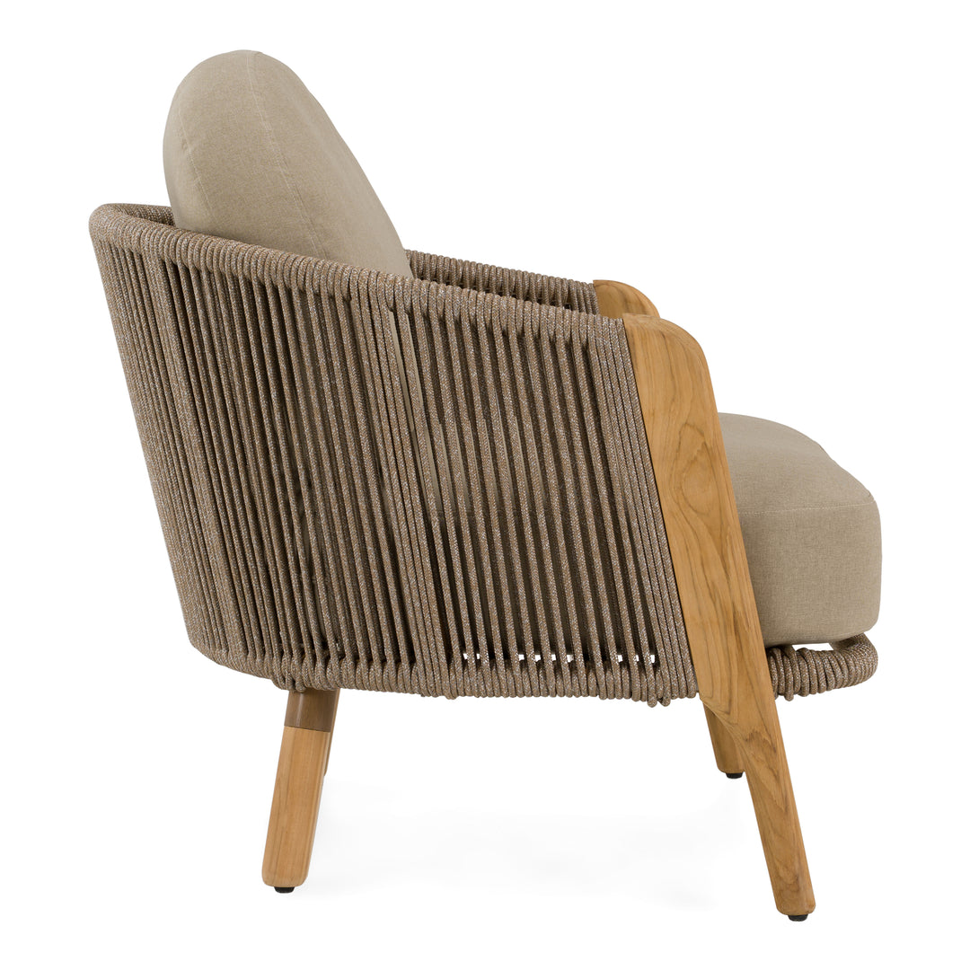 Cayman - Outdoor Beige + Teak Sofa Set