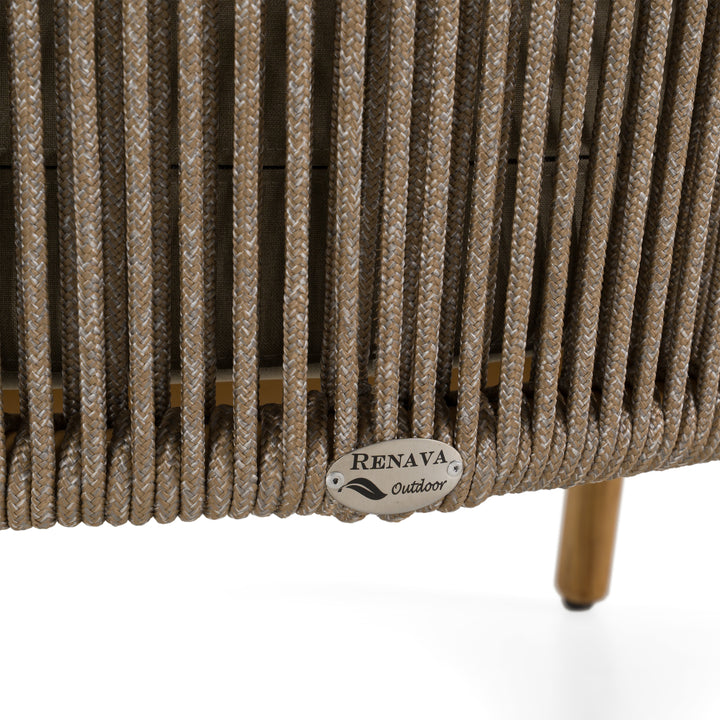 Cayman - Outdoor Beige + Teak Sofa Set