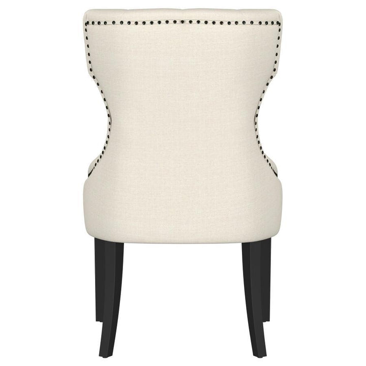 Baney - Fabric Upholstered Dining Side Chair - Beige And Black