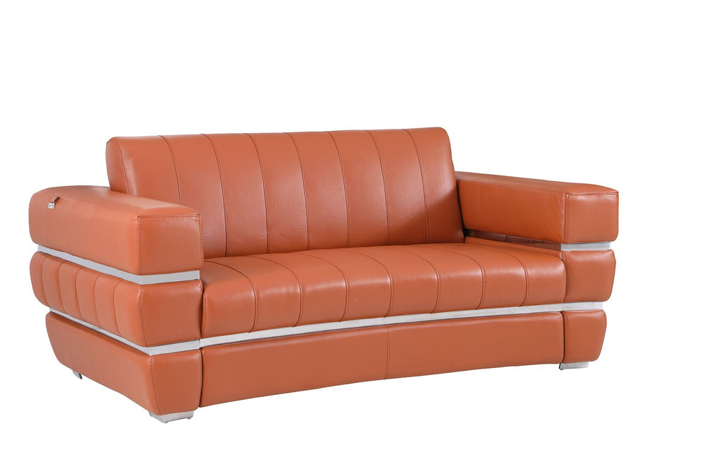 DivanItalia 904 2-Piece Sofa Set in Top-Grain Italian Leather - Camel