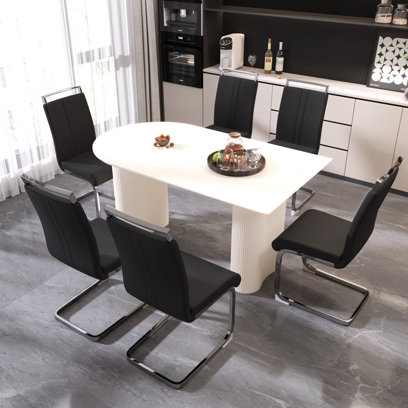 medieval-modern-black-dining-table-set-7-piece