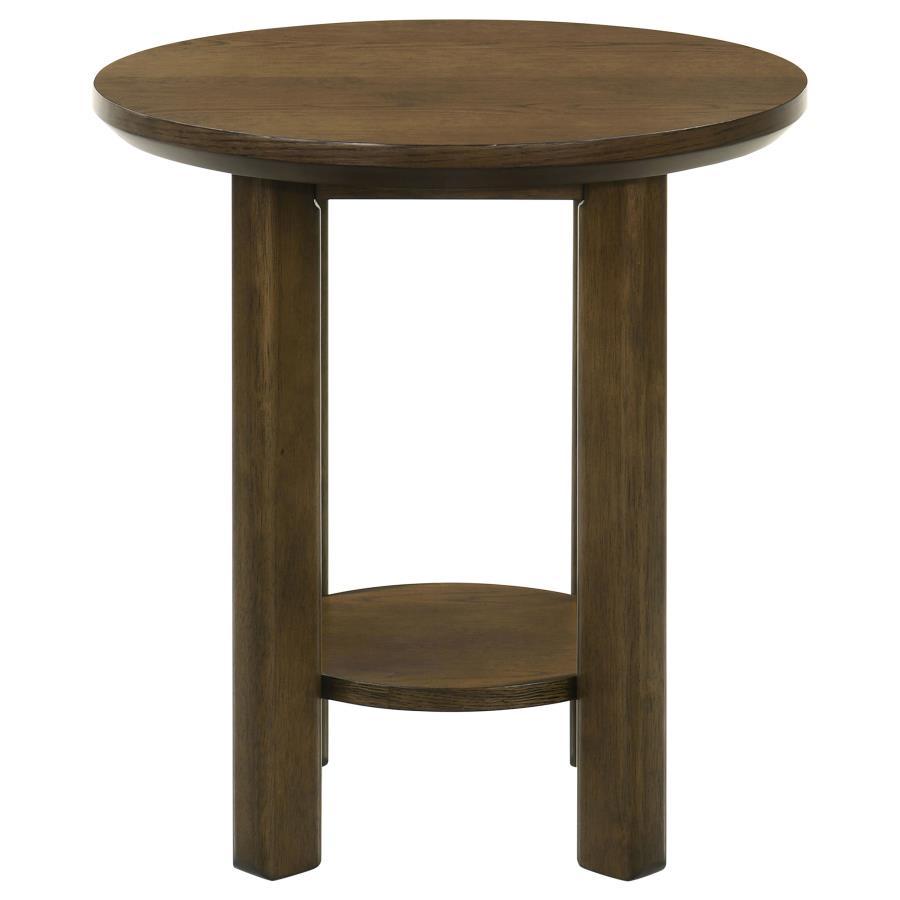 Ottowa - 2 Piece Round Wood Coffee Table Set - Brown