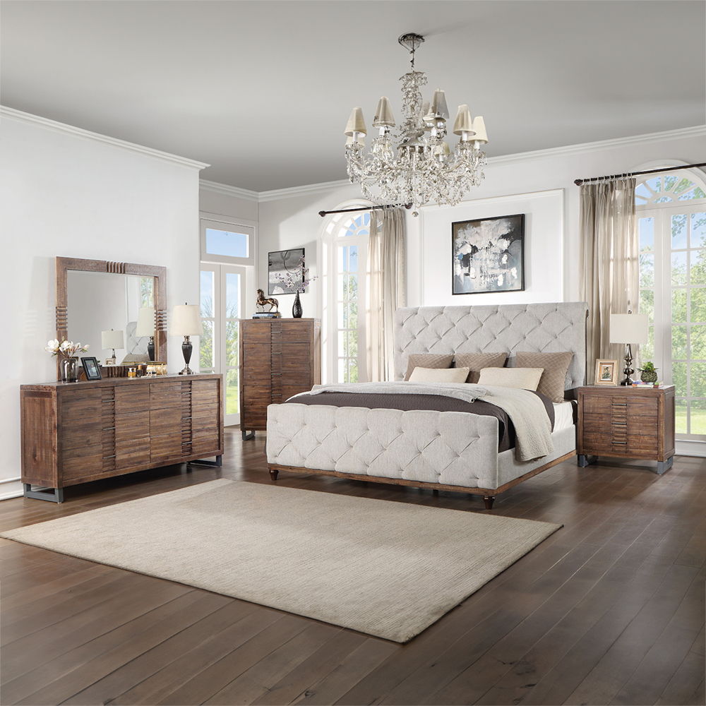 Andria - Queen Bed - Gray