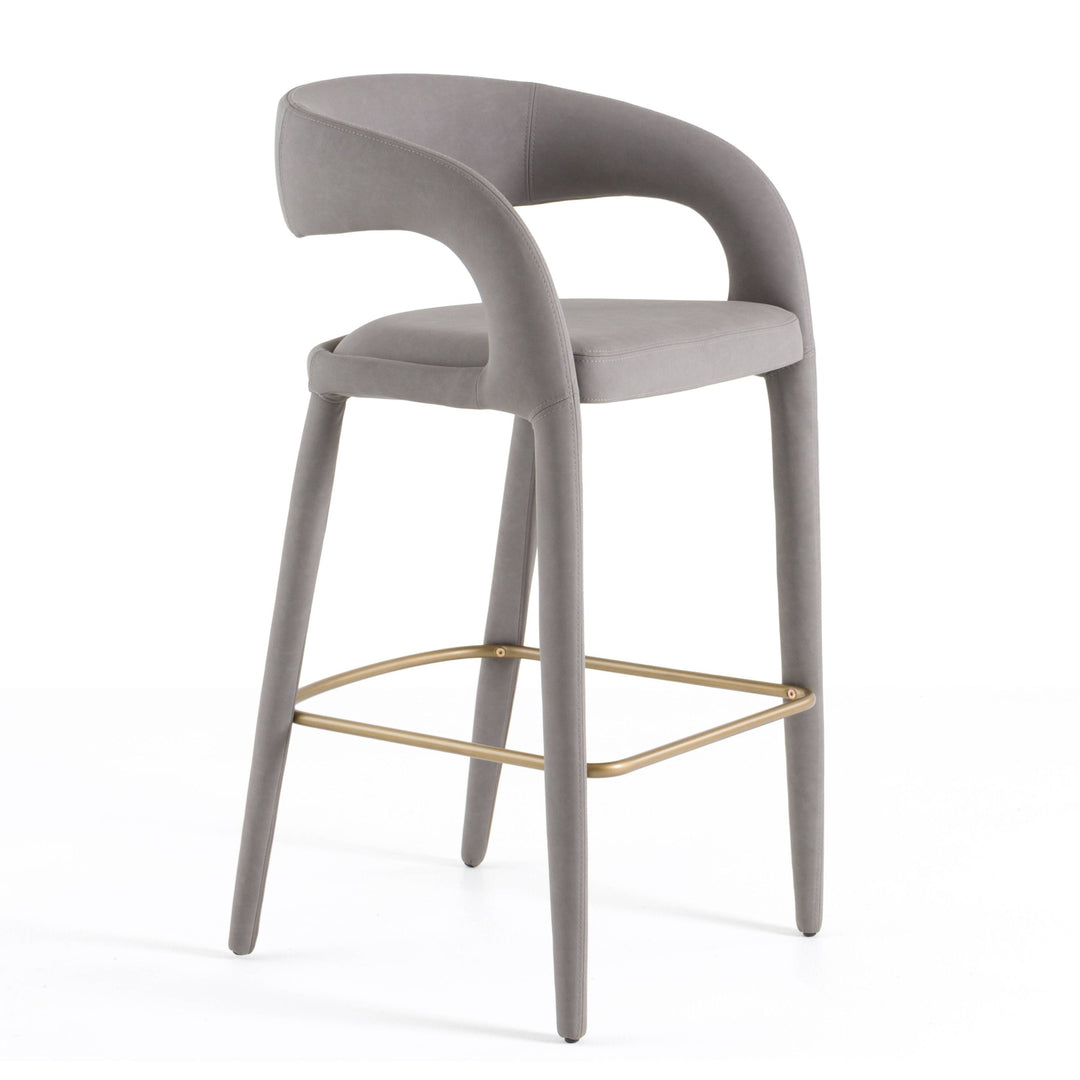 Faerron - Modern Leatherette Bar Chair
