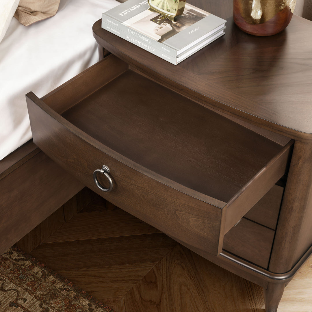 Bellevue  3Drawer Nightstand  Whiskey Brown