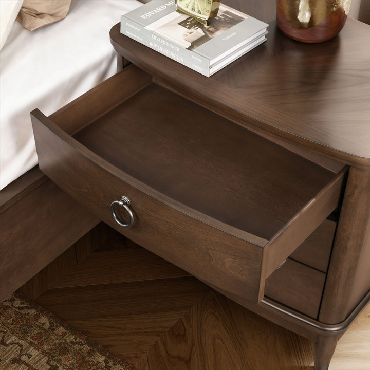 Bellevue  3Drawer Nightstand  Whiskey Brown