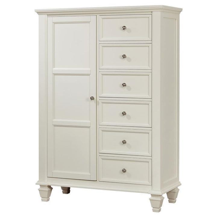 Sandy Beach - 8-Drawer Door Chest - Cream White