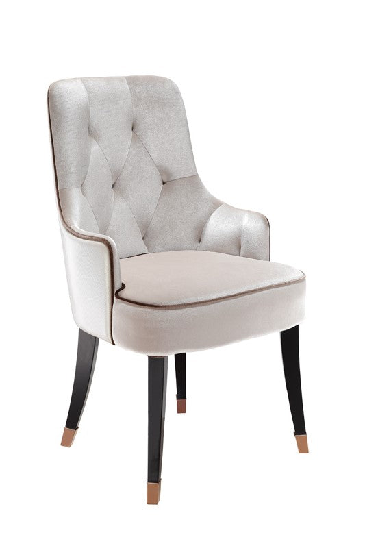 Larissa Modern Cream Dining Chair - View 6