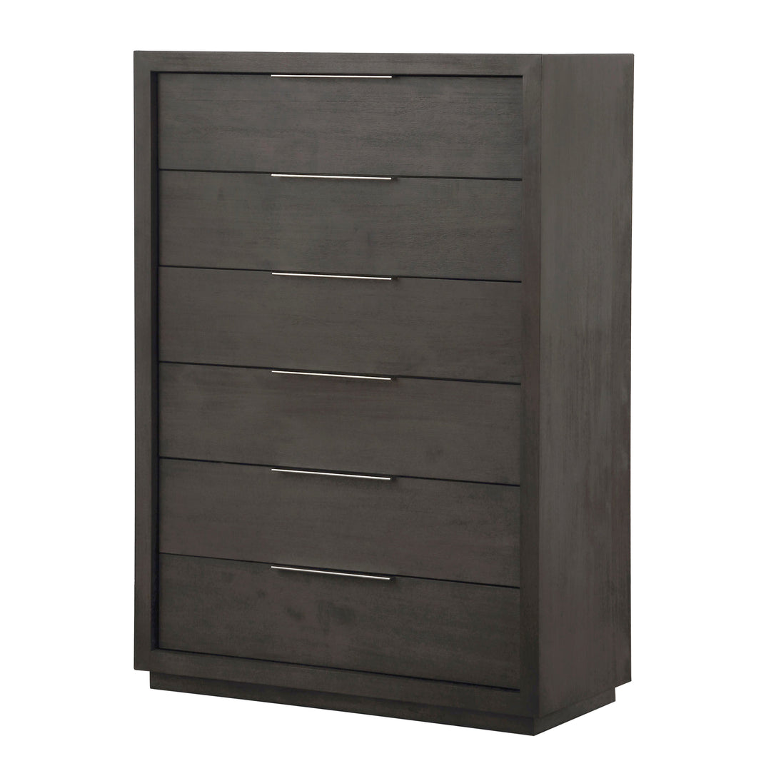 Modus Furniture Azu584A Oxford Six Drawer Chest In Basalt Grey 2024
