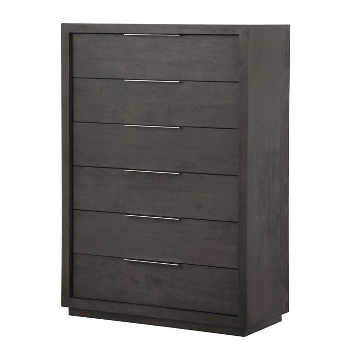 Modus Furniture Azu584A Oxford Six Drawer Chest In Basalt Grey 2024