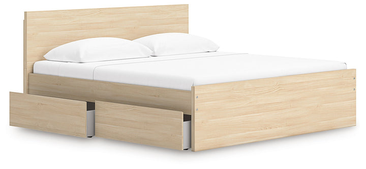 Onita - King Panel Platform Bed With Storage - Natural by Ashley Furniture product image