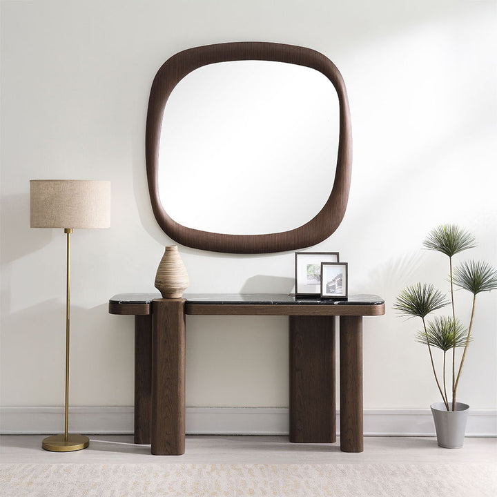 Dana - Accent Mirror - Dark Walnut