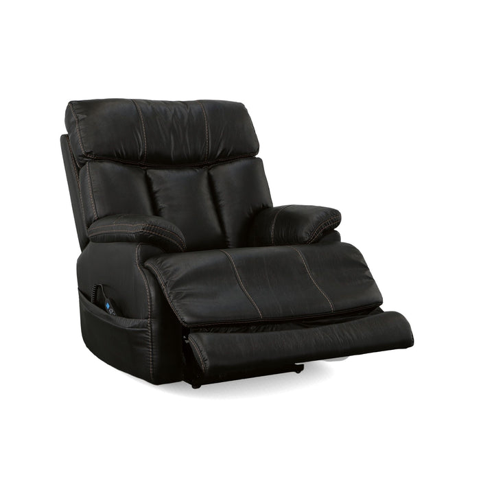 Clive Fabric Power Recliner with Power Headrest &amp; Lumbar in Peppercorn