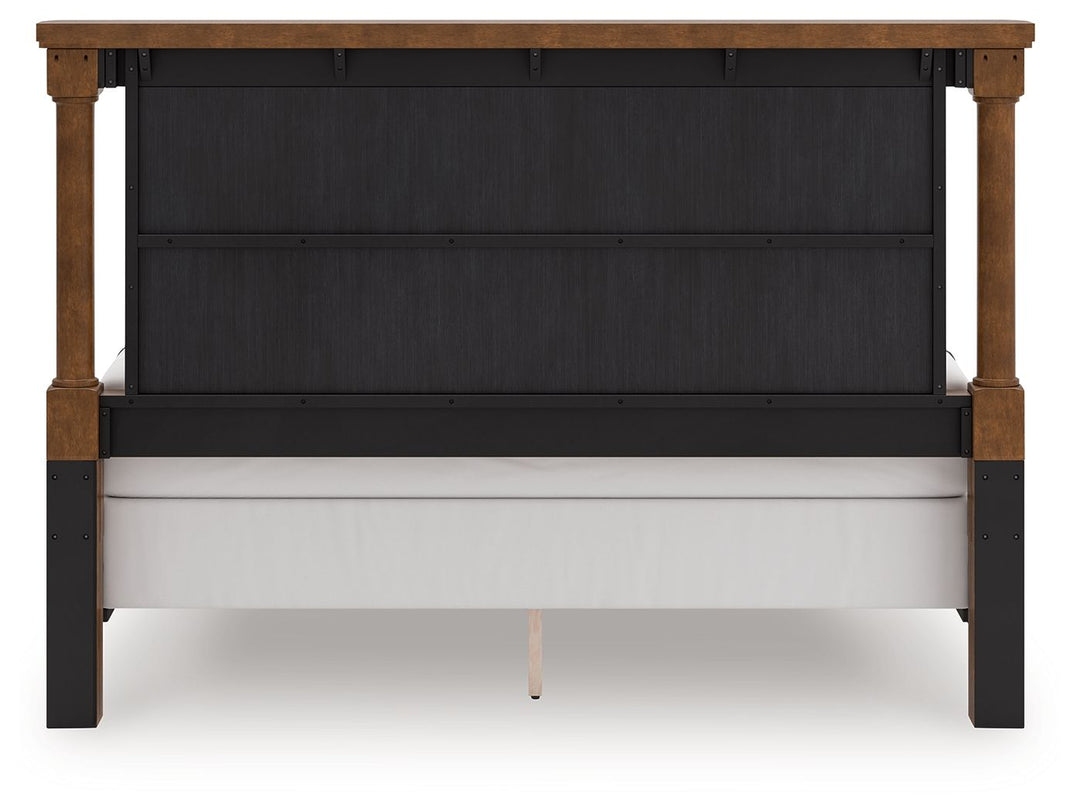 Rowlenstown - King Poster Bed - Brown by Ashley Furniture product image