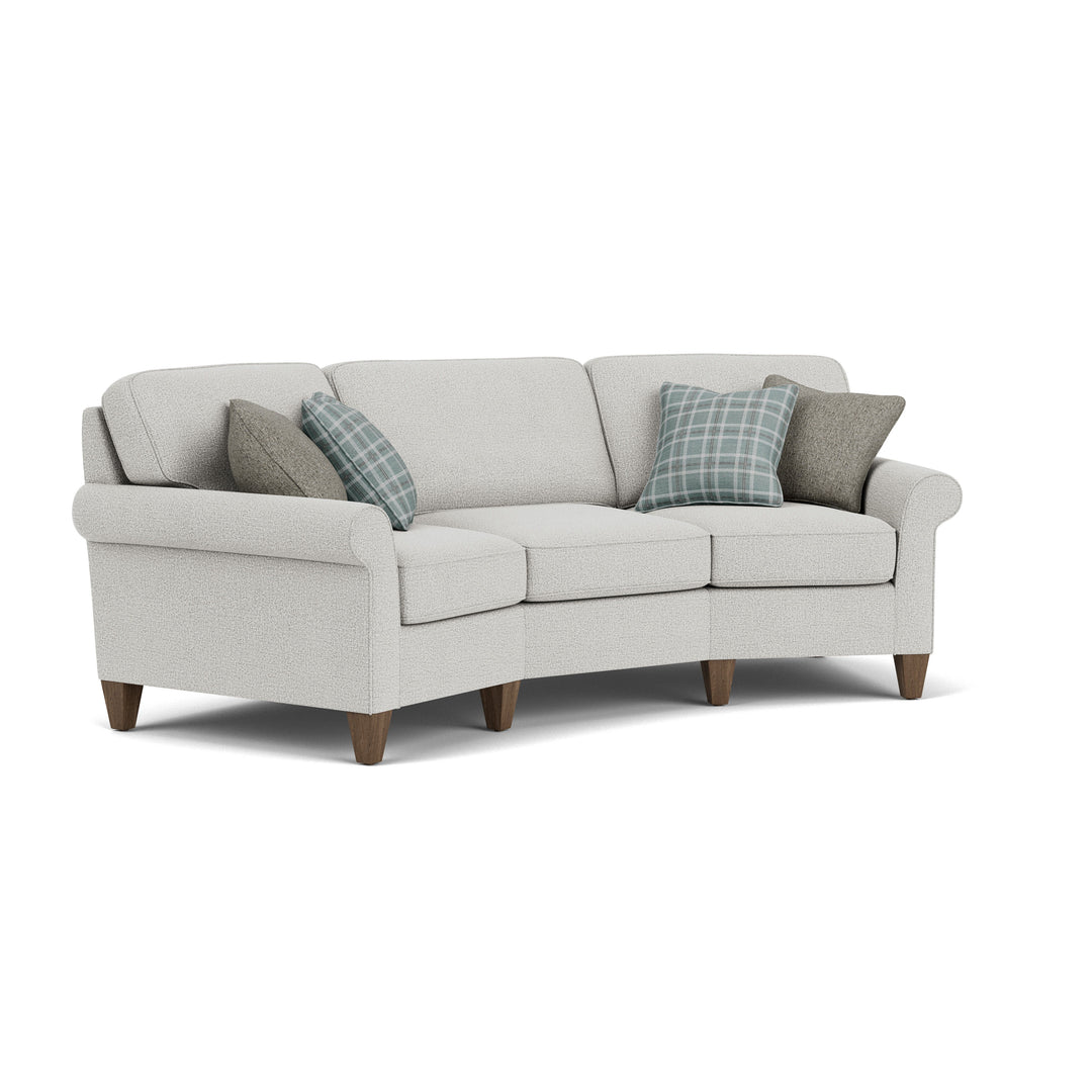 Westside Fabric Conversation Sofa Light Gray