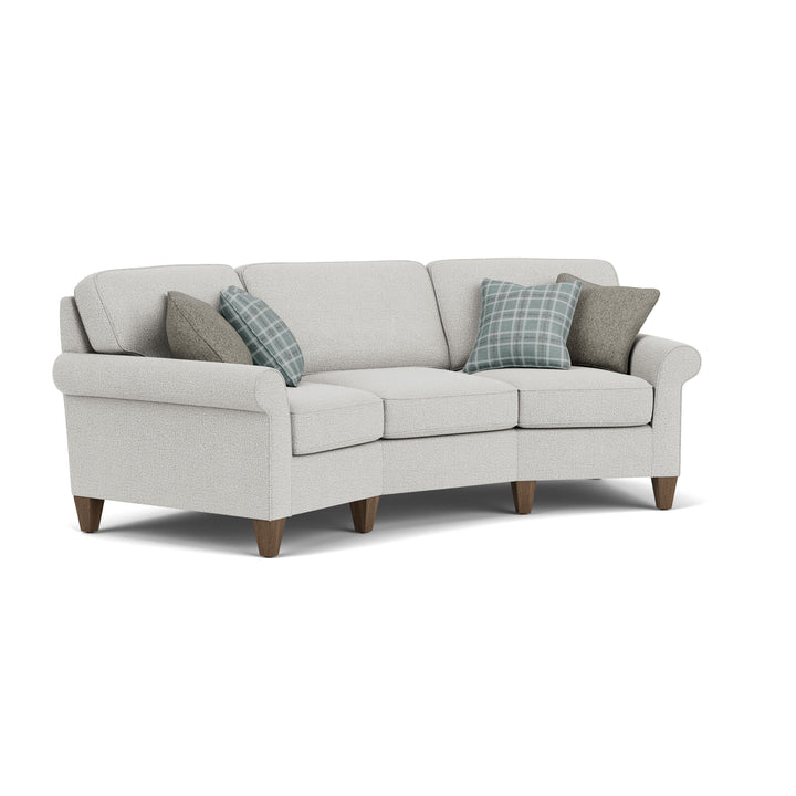Westside Fabric Conversation Sofa Light Gray