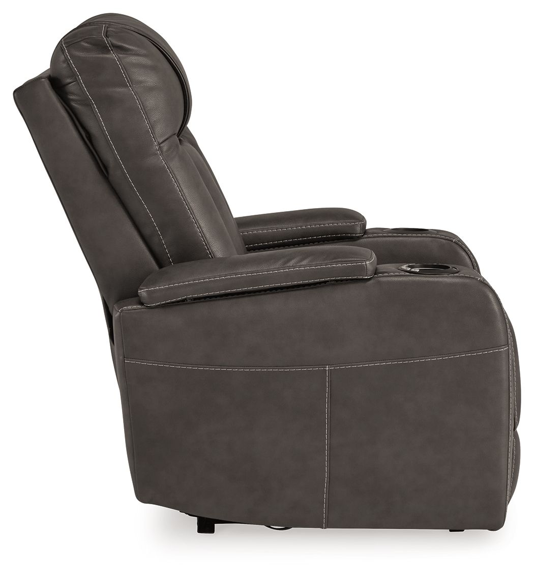 Feazada - Power Recliner With Adj Headrest - Shadow