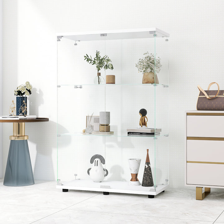 two-door-glass-display-cabinet-3-shelves-with-door-floor-standing-curio-bookshelf-white