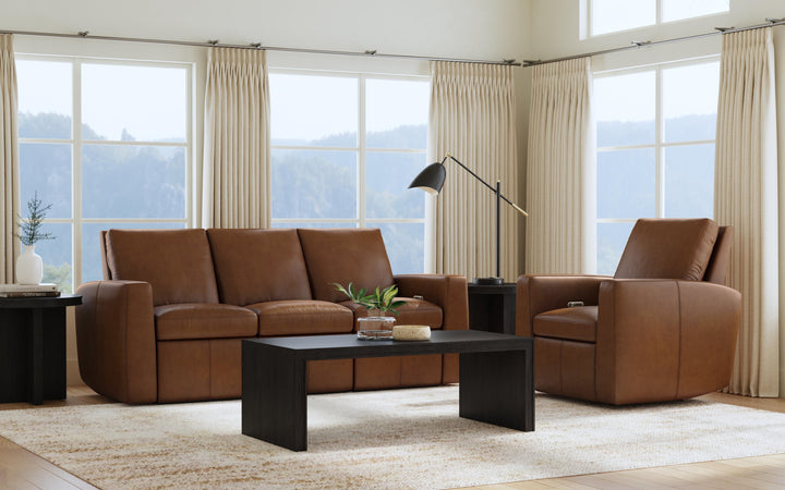 Aria Leather Power Recliner in Sedona