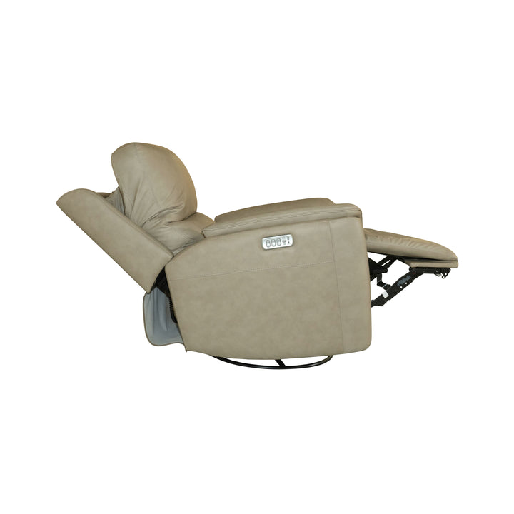 Flexsteel 1041-53P5-94680 Henry  Power Swivel Gliding Recliner With Power Headrest, Lumbar, Heat & Massage  Beige