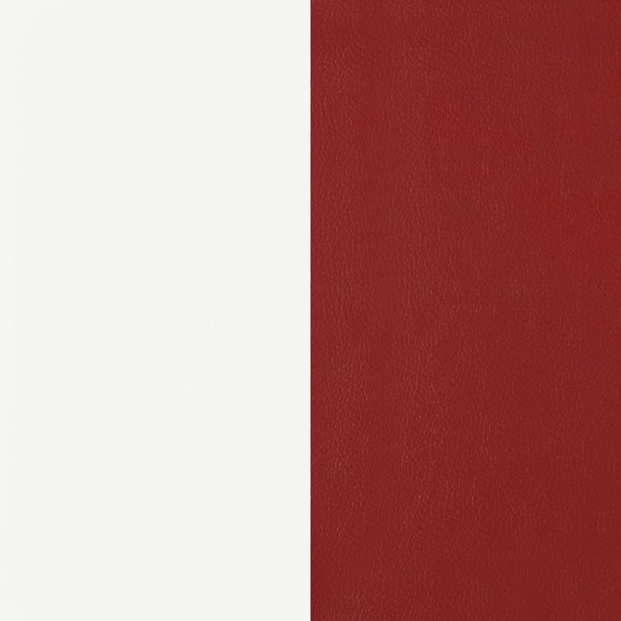 Retro - 5 Piece Round Dining Table Set - White And Red