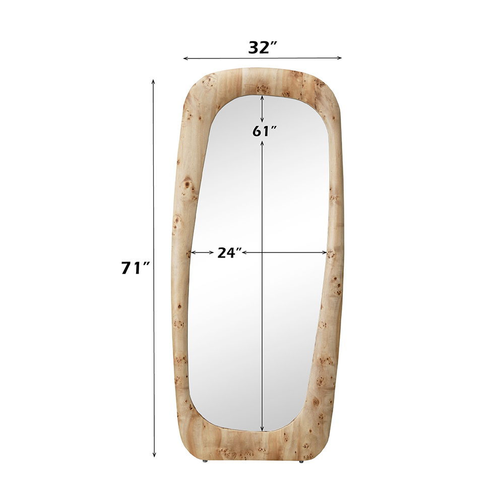 Dana - Floor Mirror - Light Oak