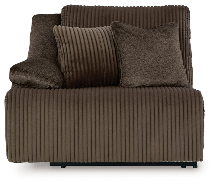 Top Tier - 3-Piece Reclining Sectional With Raf Press Back Chaise - Chocolate by Ashley Furniture product image