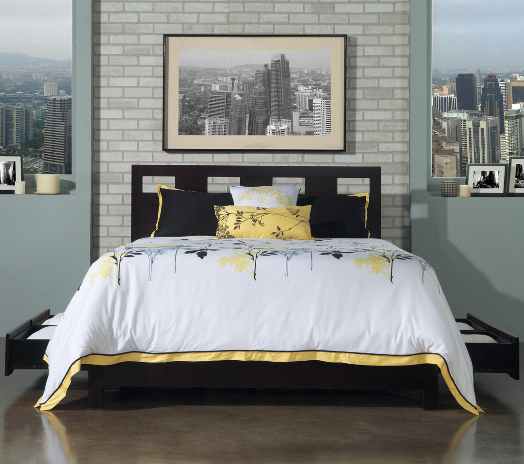 Modus Furniture Rv23D4 Riva Wood Storage Bed In Espresso