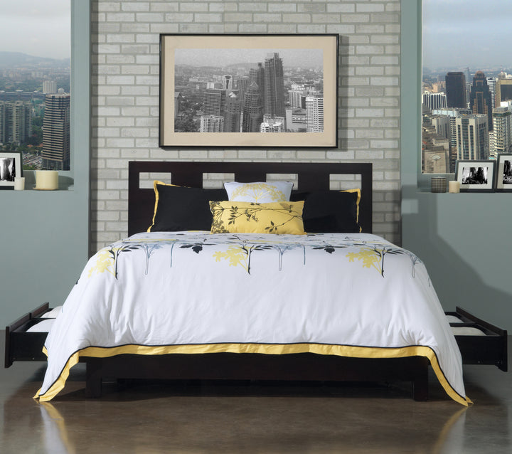 Modus Furniture Rv23D4 Riva Wood Storage Bed In Espresso