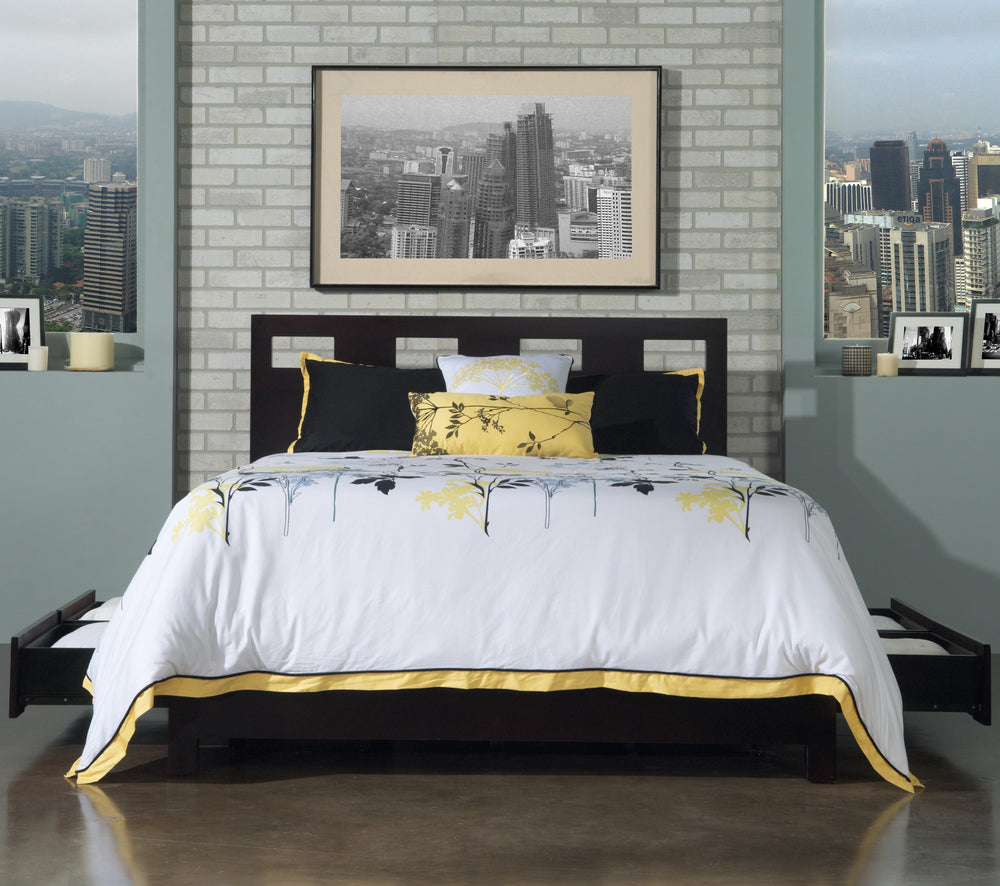 Modus Furniture Rv23D5 Riva Wood Storage Bed In Espresso