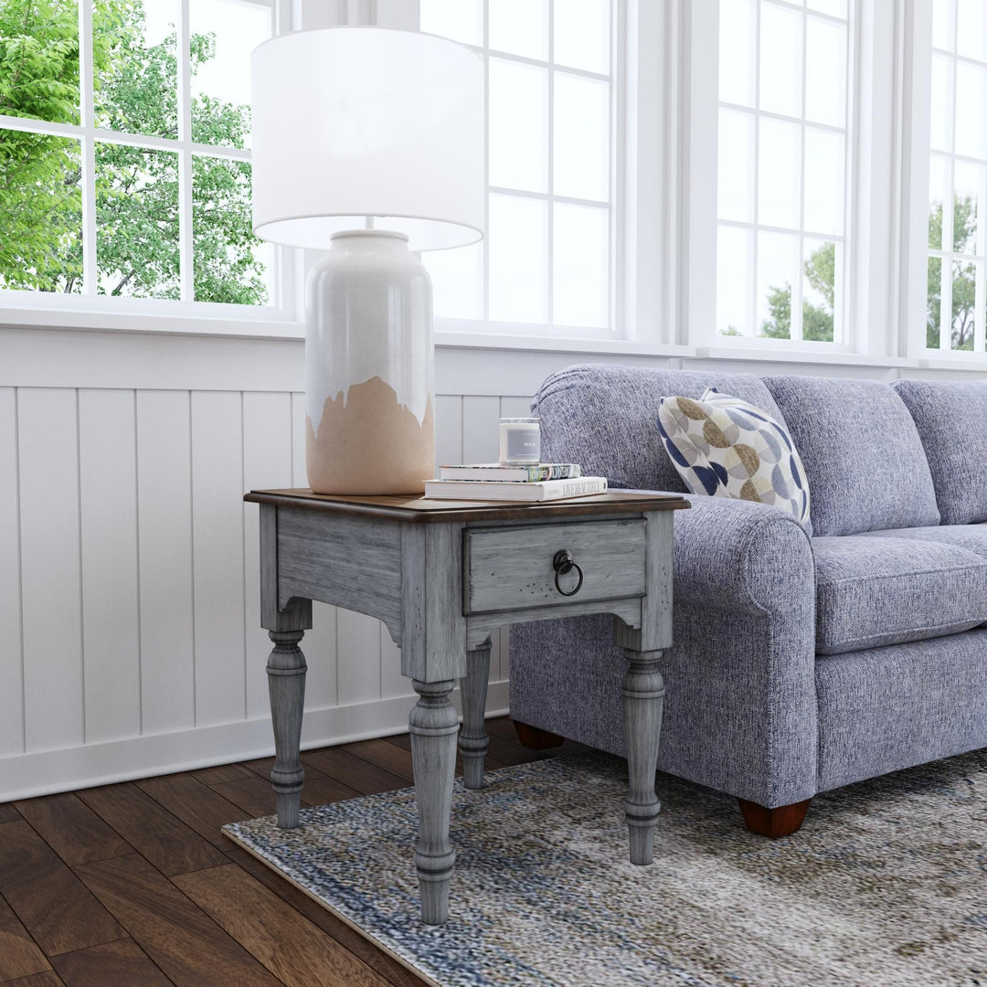 Plymouth  End Table  Gray