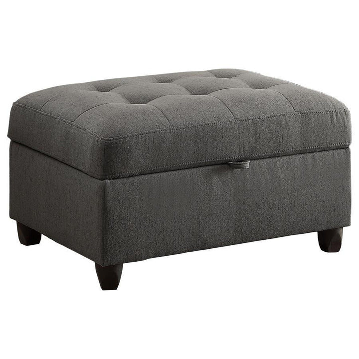 Coaster Furniture Stonenesse - Rectangular Upholstered Storage Ottoman - Gray