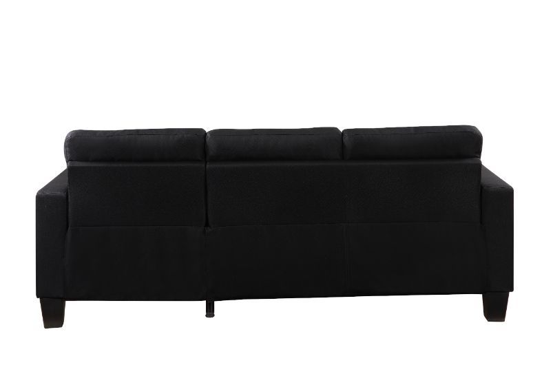 Earsom - Reversible Sofa & Ottoman - Black Linen