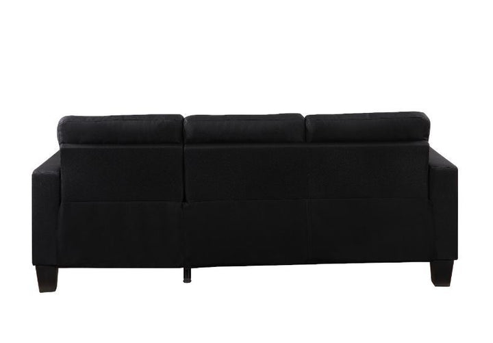 Earsom - Reversible Sofa & Ottoman - Black Linen