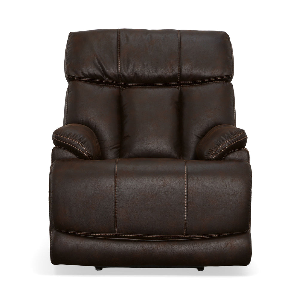 Clive Fabric Power Recliner with Power Headrest & Lumbar in Clove