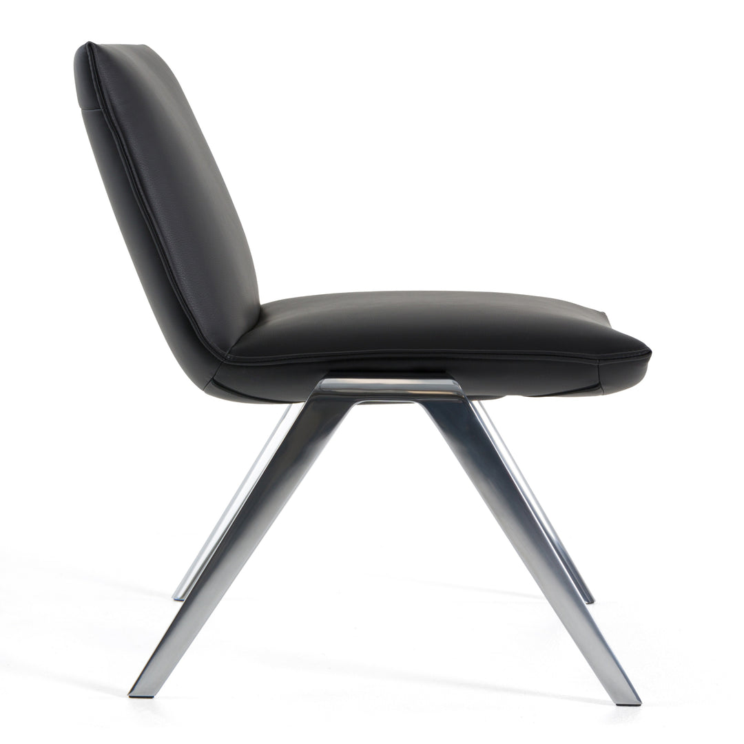 Cedric - Modern Black Vegan Leather Accent Chair