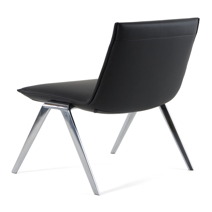 Cedric  Modern Black Vegan Leather Accent Chair