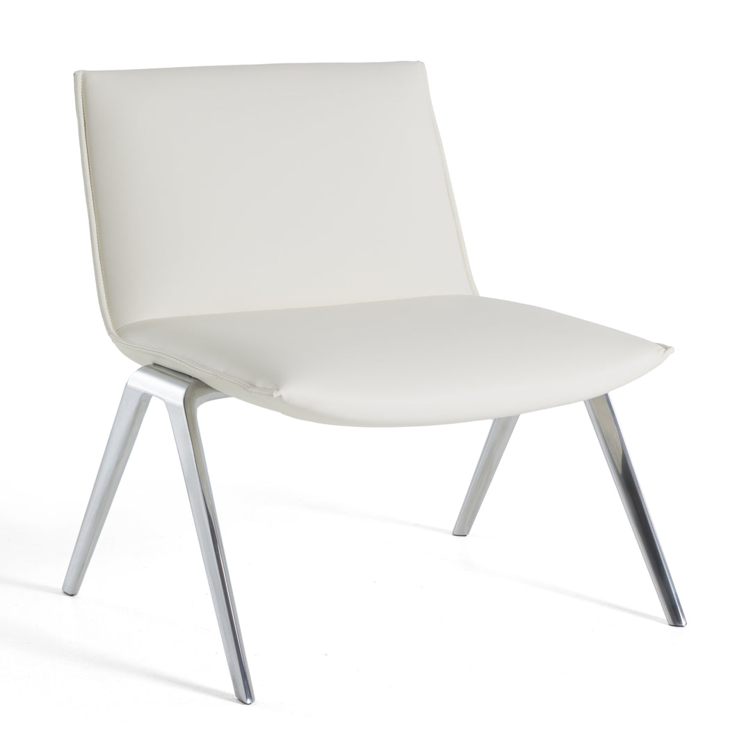 Cedric - Modern White Vegan Leather Accent Chair