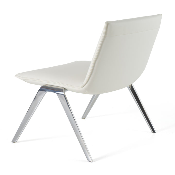 Cedric  Modern White Vegan Leather Accent Chair