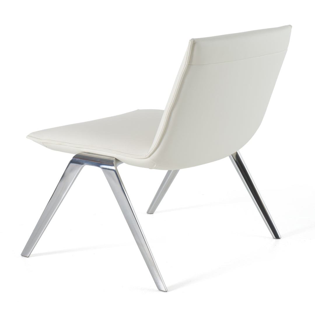 Cedric - Modern White Vegan Leather Accent Chair
