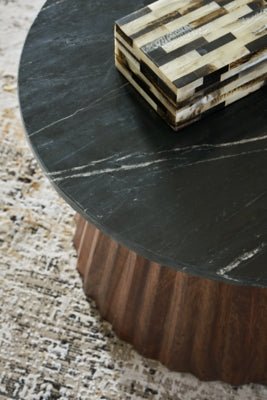 Ceilby Accent Coffee Table - Dark Brown Coffee Table modern furniture Contempo Furniture