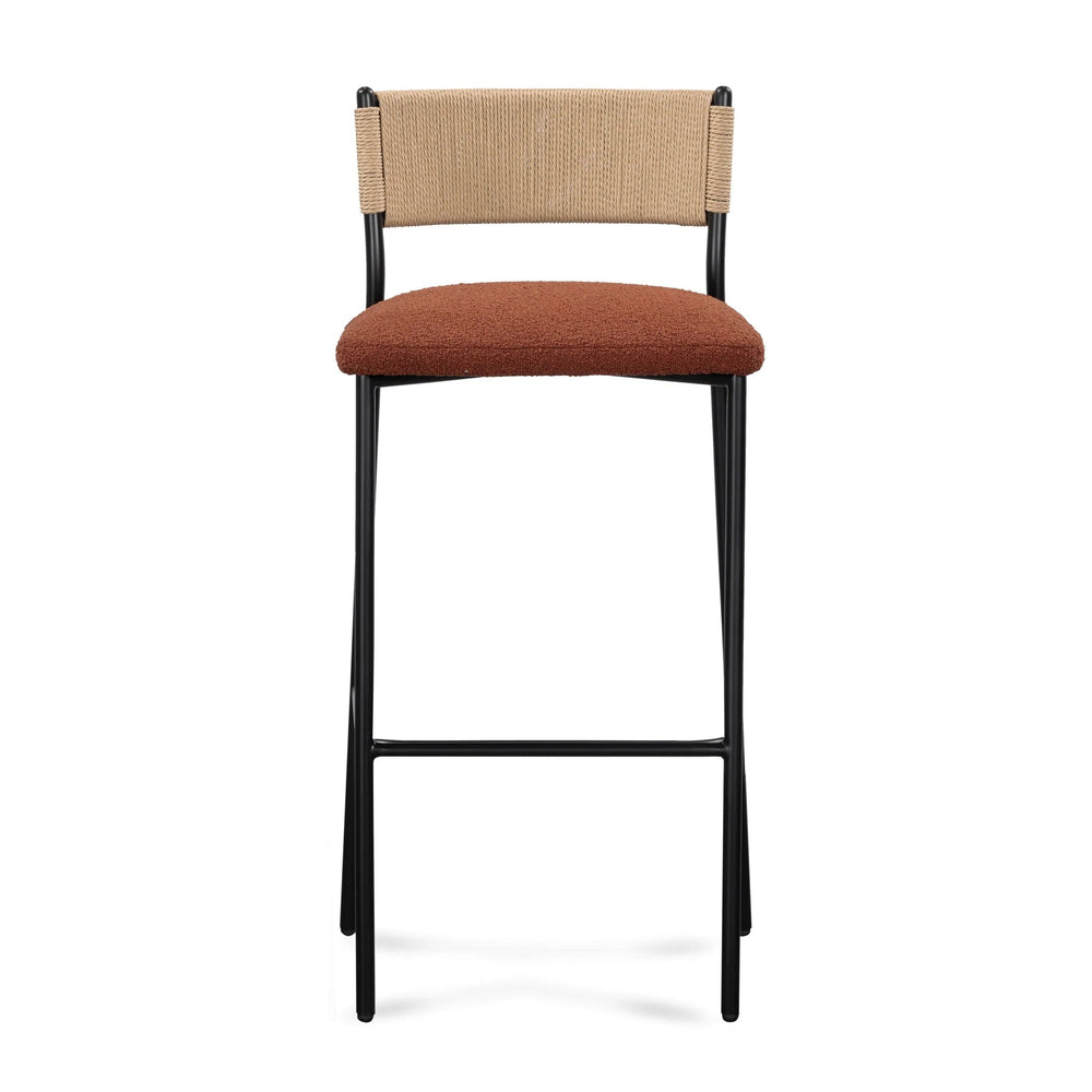 Celine Performance Boucle Bar Stool Bar Stool modern furniture Contempo Furniture