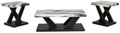 Cendill Table (Set of 3) - Black Table Set modern furniture Contempo Furniture