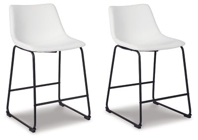 Centiar Counter Height Bar Stool - White Stool Set modern furniture Contempo Furniture