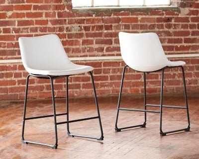 Centiar Counter Height Bar Stool - White Stool Set modern furniture Contempo Furniture