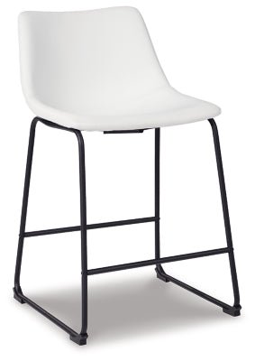 Centiar Counter Height Bar Stool - White Stool Set modern furniture Contempo Furniture