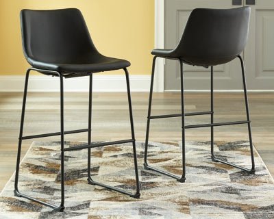 Centiar Pub Height Bar Stool - Black Stool Set modern furniture Contempo Furniture