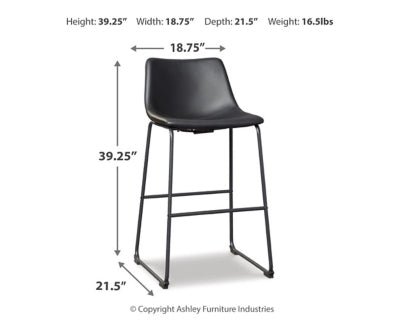 Centiar Pub Height Bar Stool - Black Stool Set modern furniture Contempo Furniture