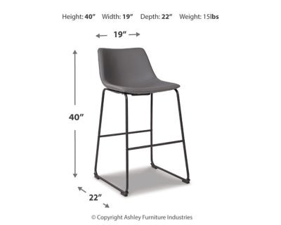 Centiar Pub Height Bar Stool - Gray Stool Set modern furniture Contempo Furniture