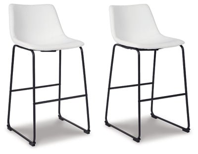 Centiar Pub Height Bar Stool - White Stool Set modern furniture Contempo Furniture